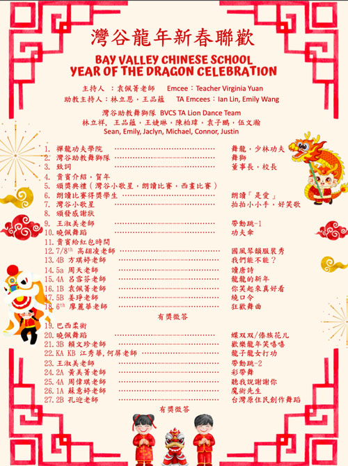 Chinese New Year Celebration Rundown