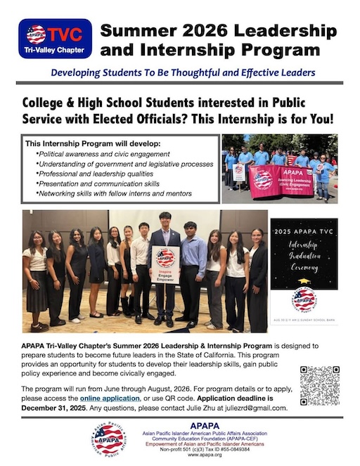 APAPA Tri-Valley Internship Program